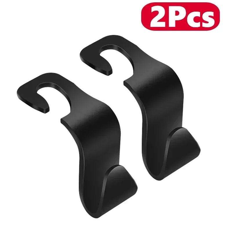 2/4Pcs Car Headrest Hooks Hanger for Bags Seat Back Organizer Holder Clips Auto Fastener Hooks Car Storage Interior Accessories