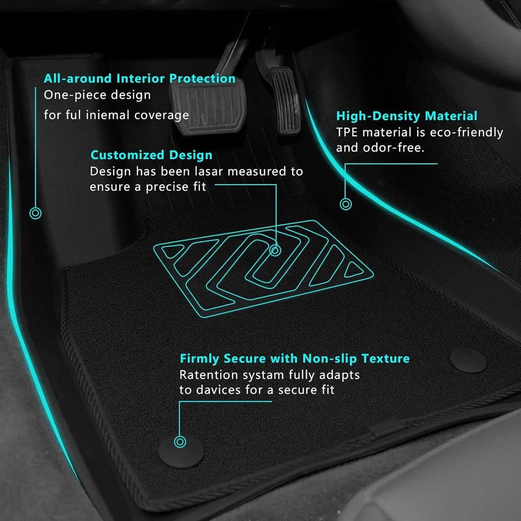 For Tesla New Model Y Juniper 2025+ TPE Floor Mats Waterproof Luggage Mat Wear-resistant Foot Pads ModelY Trunk Mats Accessories