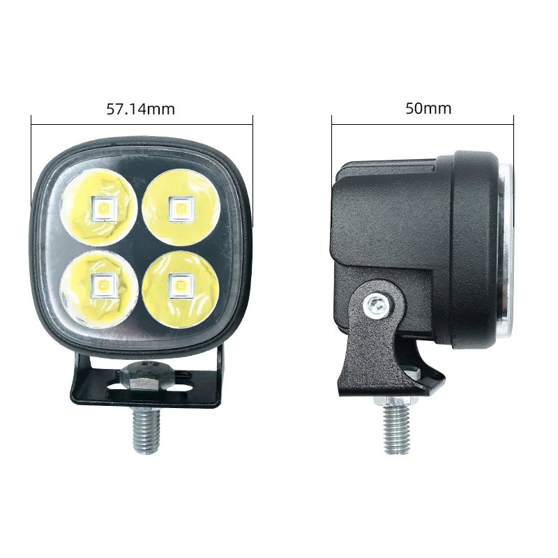 60W Led Work Spotlights 12V/24V Pod Lights Headlights for Motorcycles Flood Led Bar Fog Lights for Car Truck 4x4 Off Road ATV