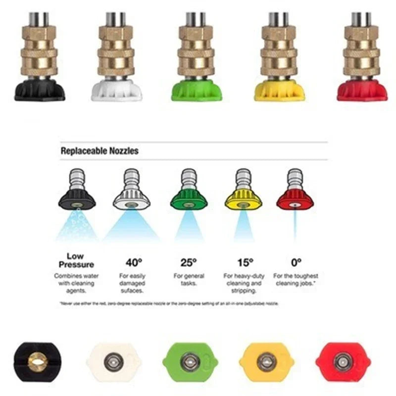 High-pressure water gun for car washing,Pure copper valve body movable quick insertion cleaning gun, water gun cleaning machine