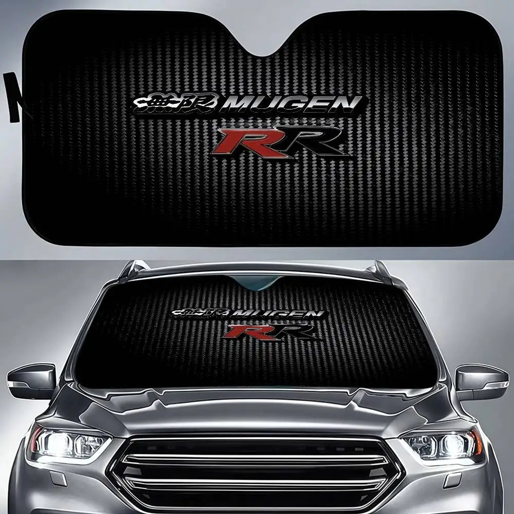 Mugen Powers Heated Windshield Sunshade Car Window Windscreen Cover Sun Shade Auto Sun Visor Car-covers