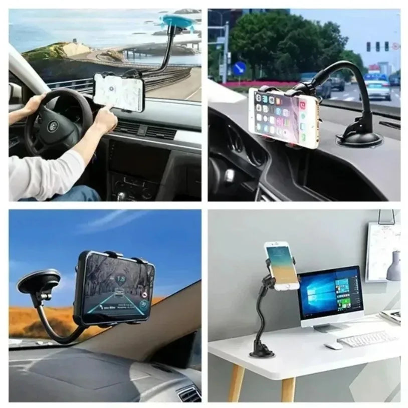 360 Degree Rotation Removable Universal Suction Cup Car Phone Bracket Lazy Bracket Flexible GPS Navigation Stand Accessories
