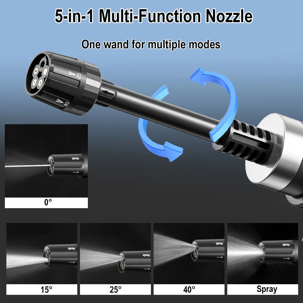 EAFC Wireless High Pressure Car Washing Machine Bedlt-In Battery Rechargeable Electric Car Washer Portable Water Gun Kit Cleaner