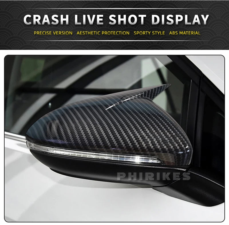 Side Rearview Mirror Cap Wing Side Mirror Cover For VW Golf 7 MK7 MK7.5 GTI R GTE GTD 2014-2019 Replacement