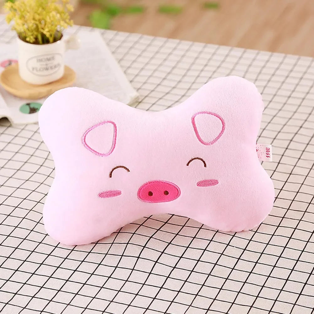 Car Neck Pillow Anime Cartoon Cute Animal Travel Pillow Auto Seat Cushion Cover Neck Support Headrest Interior Accessories