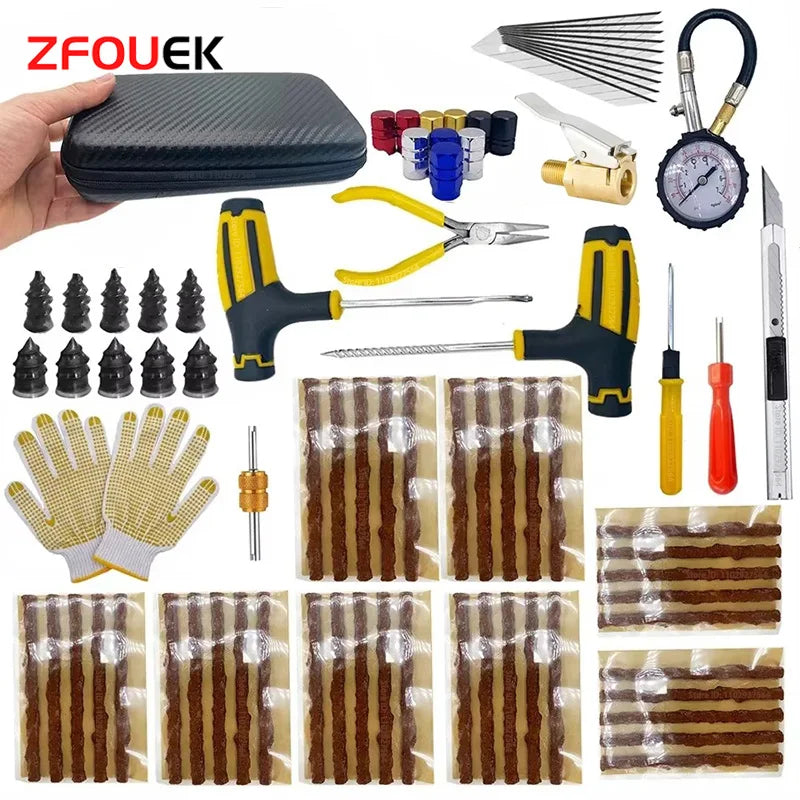 ZFOUEK Auto Tire Repair Kit Puncture Plug Tools Tyre Puncture Emergency for Universal Tire Strips Stiring Glue Repair Tool