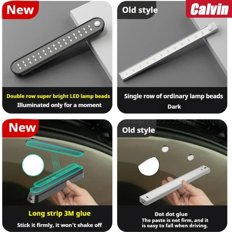 Trunk Car Sensor Light For Seagull atto 1 3 mini USB Rechargeable Automatic Induction Light Bar Magnetic Maual Sensing Mode Lamp