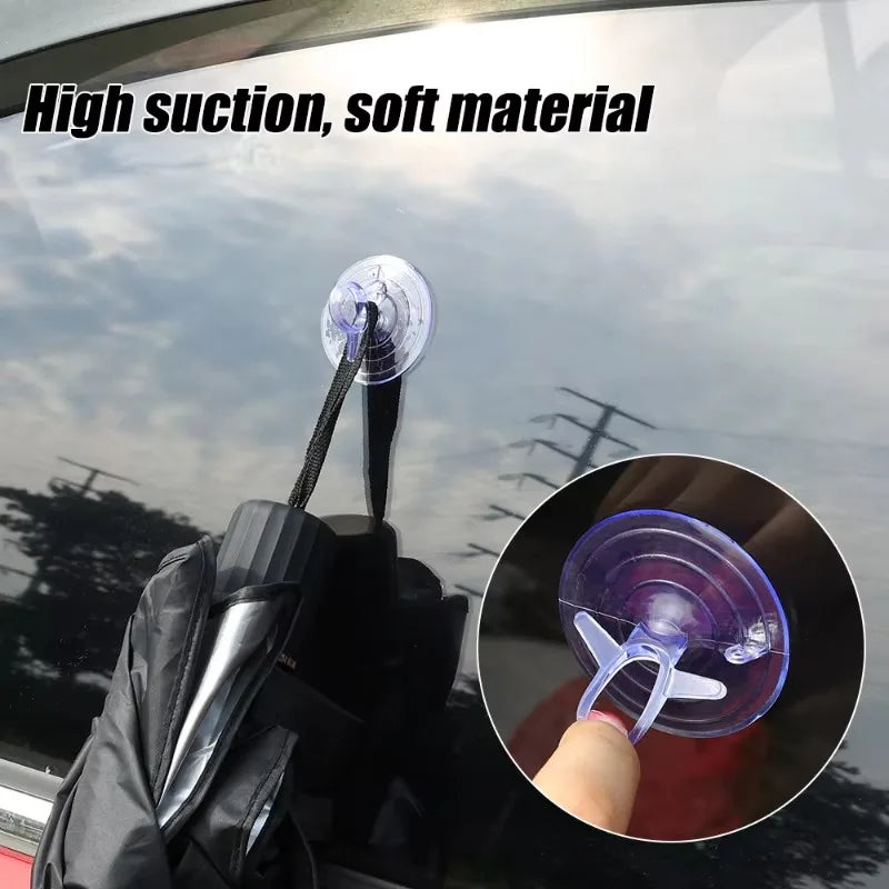 Car Sun Visor Fixing Suction Cup 45mm Black/transparent Rubber Suction Cup Suction Cup Hook Automobile Clip Fastener Accessories