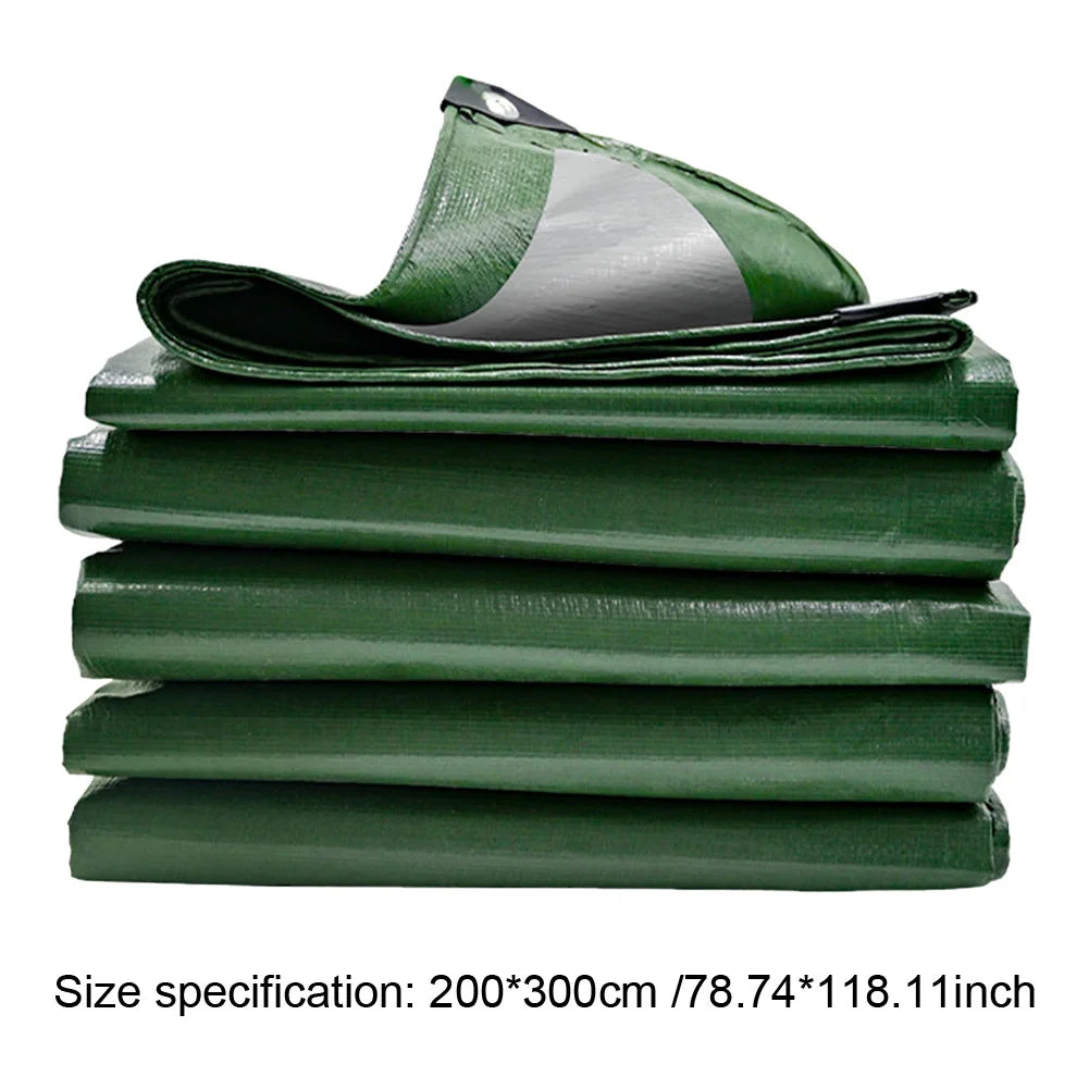 1/2pcs Large Tarpaulin Heavy Duty Thickened Waterproof  Tarp Rain Cover Multipurpose Outdoor Garden Camping Car Tent Sun Shelter