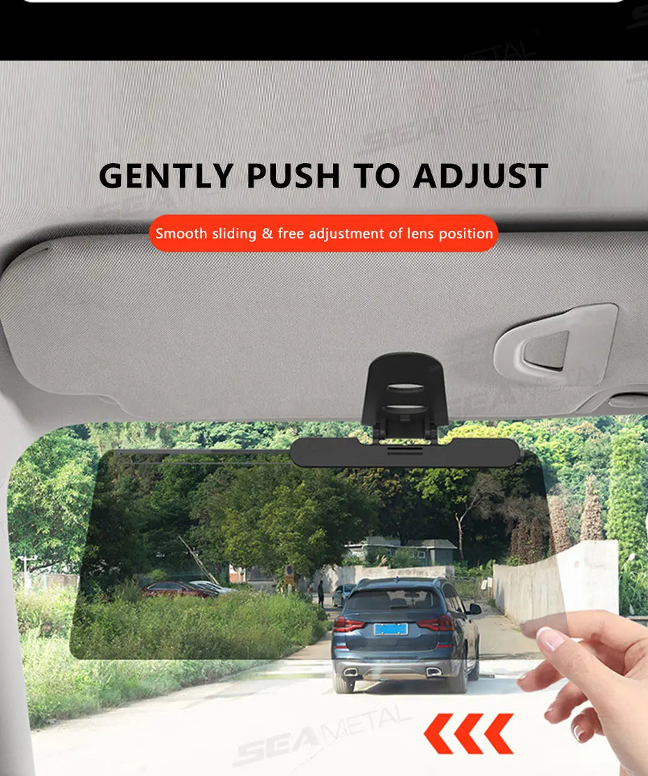 SEAMETAL Car Sun Visor Sunshade Goggles Anti-UV Adjustable Car Mounted Mirror Sun Visor Extender Safety Driving Car Accessories