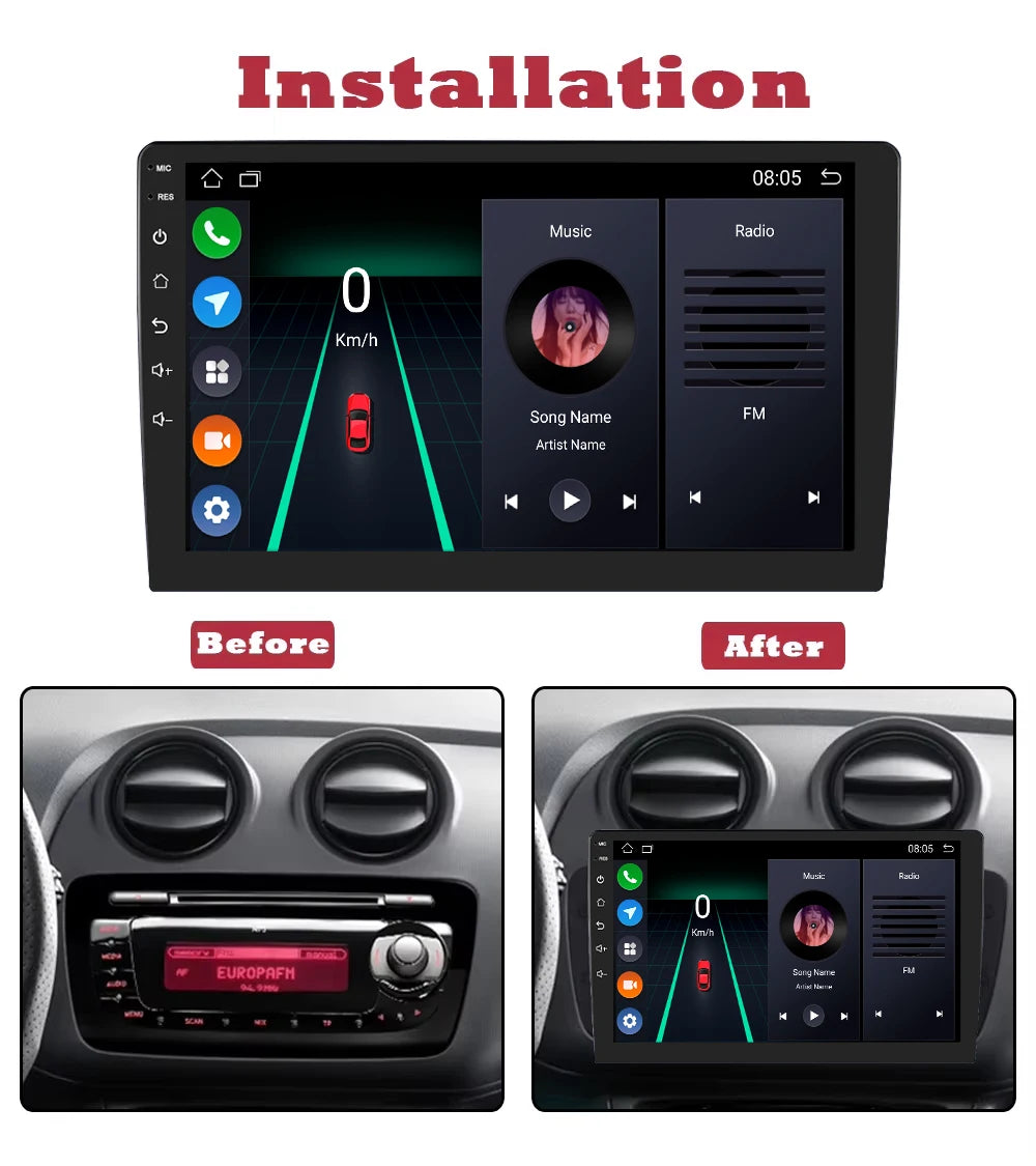 Universal 2 Din 7"/9"/10" Android 13 Car Radio Autoradio 32G WIFI GPS Car Audio Multimedia Player For Hyundai Nissan Toyota Kia