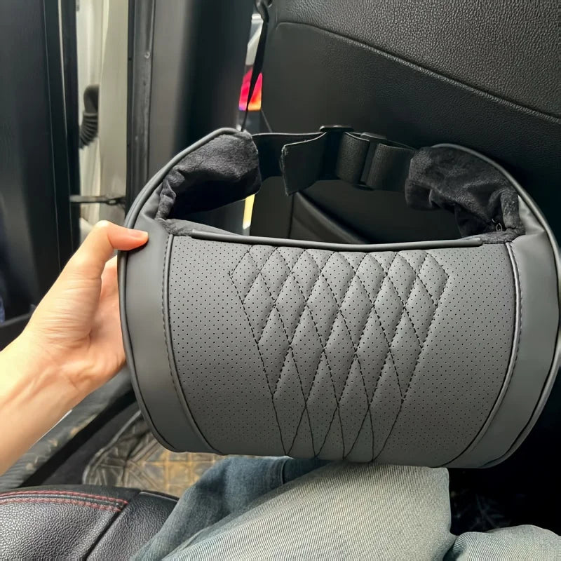 Luxury Nappa Headrest: Ultra-Soft, Breathable Neck Support for Long Drives & Office Comfort. Premium Durable Material.