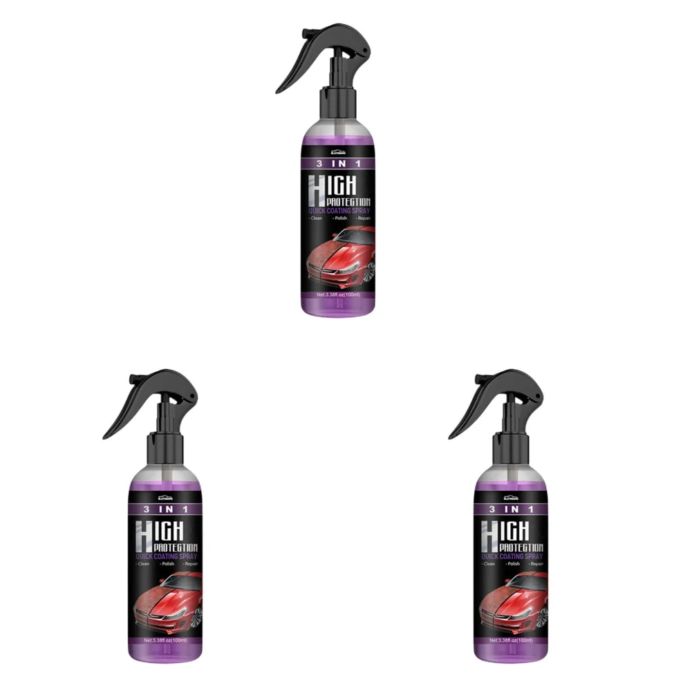 3 In 1 High Protection Quick Ceramic Coating Spray Powerful Auto Nano Spray Car Wax Polishing Spray Scratch Remover Car Products
