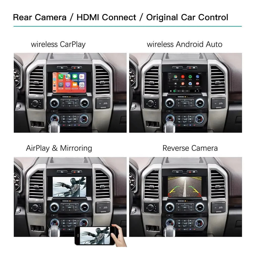 For Ford Sync2 System Explorer Focus Fiesta C-max Edge F-150 Fusion Taurus Wireless Carplay Android Auto Mirror Link Airplay