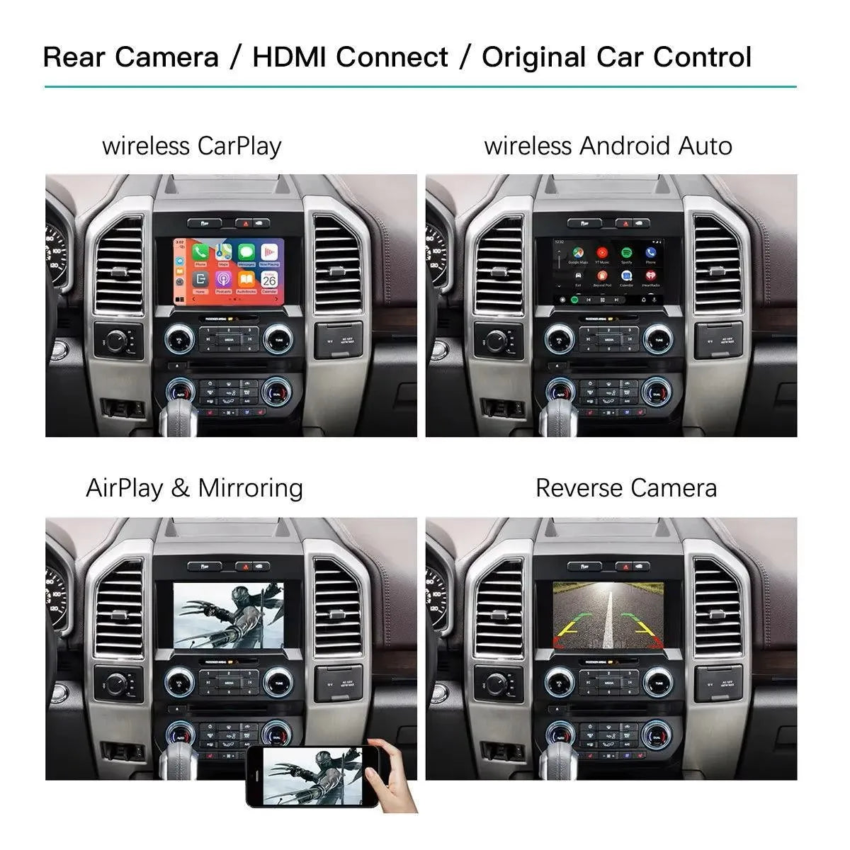 For Ford Sync2 System Explorer Focus Fiesta C-max Edge F-150 Fusion Taurus Wireless Carplay Android Auto Mirror Link Airplay