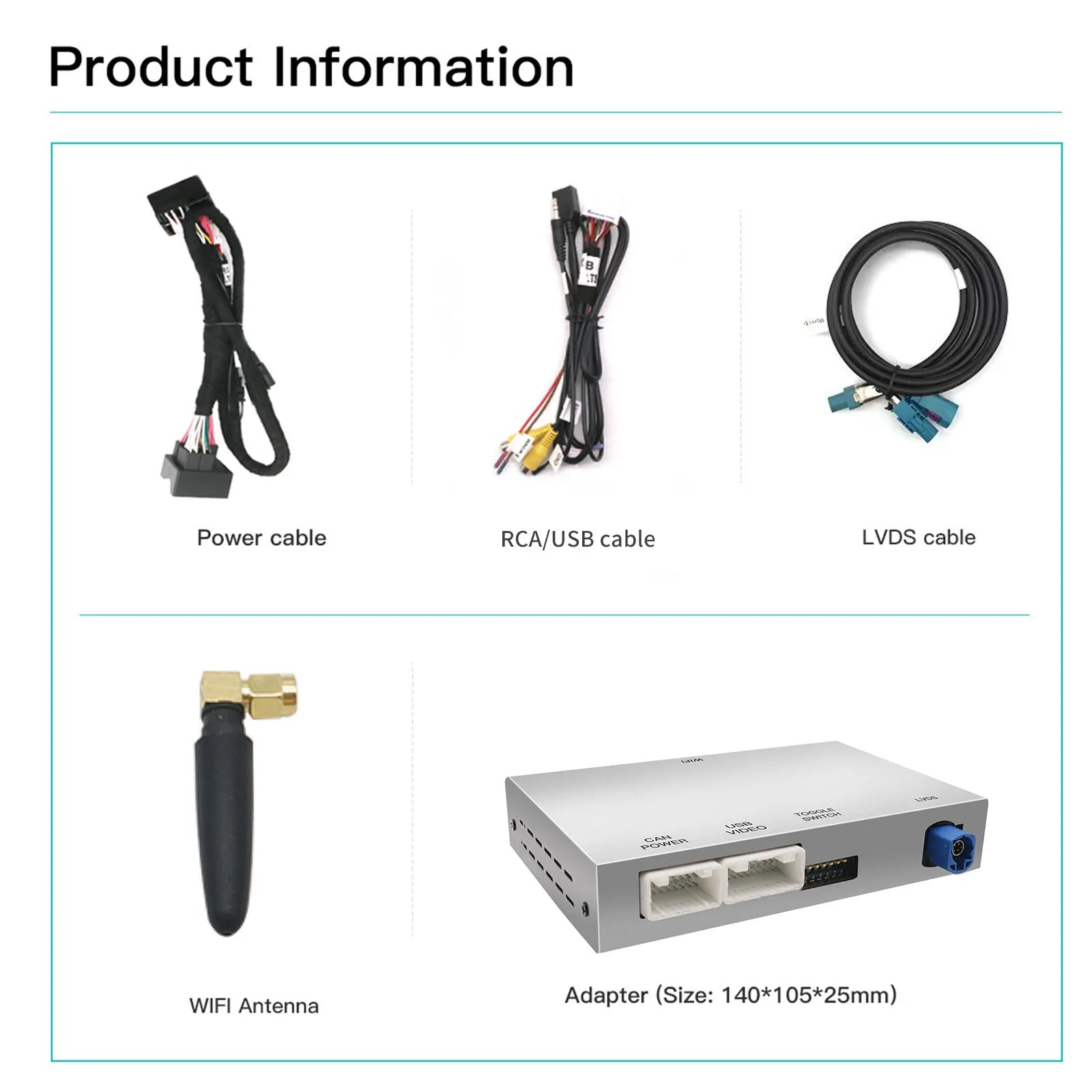 AUTOABC Wireless CarPlay Android Auto Interface for Audi A3 A4 A5 Q2 Q7 Q5L 8V Cassette with MIB AirPlay Mirror Link Multimedia