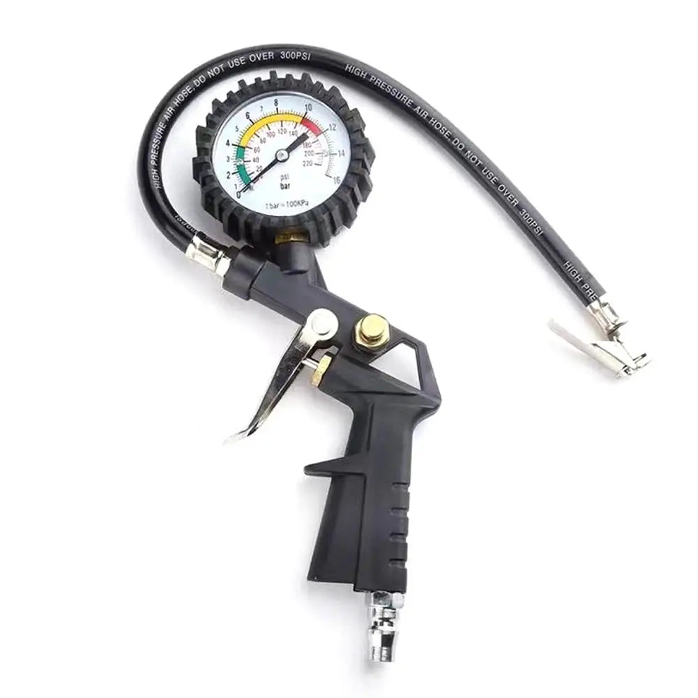 3-IN-1 Tire Pressure Gauge For Car Motorcycle SUV Inflator Pumps Tire Repair Tools Pressure Gun Type For Air Compressor Durable