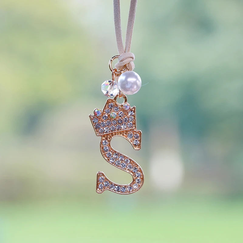 Alloy Letter S Automotive Interior Rearview Mirror Car Hanger Accessories