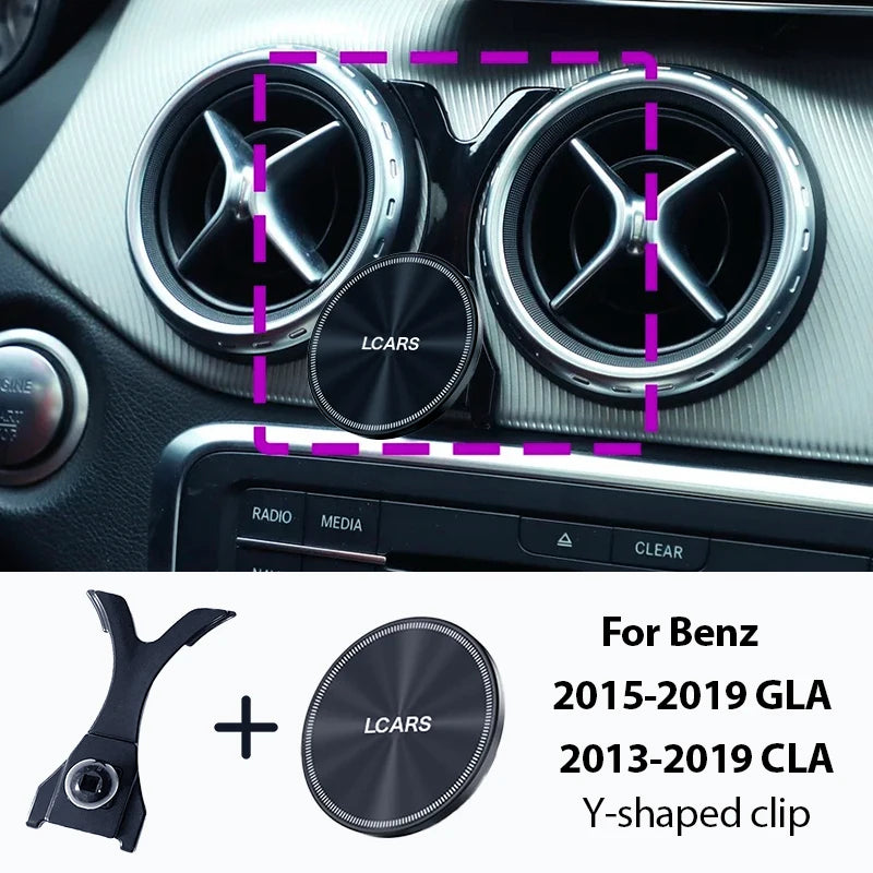 Magnetic Car Phone Mount Holder Anti Shake Base Fit For Mercedes Benz GLA 2015-2019 & CLA 2013-2019 Models for All Smartphones