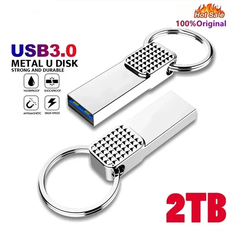 New 2TB Original Flash Drive USB 3.0 High Speed Pen Drive 1TB Metal Waterproof Type C USB Memory For Computer Storage Devices