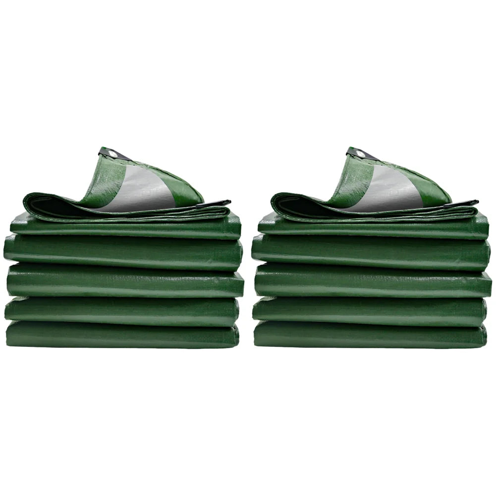 1/2pcs Large Tarpaulin Heavy Duty Thickened Waterproof  Tarp Rain Cover Multipurpose Outdoor Garden Camping Car Tent Sun Shelter