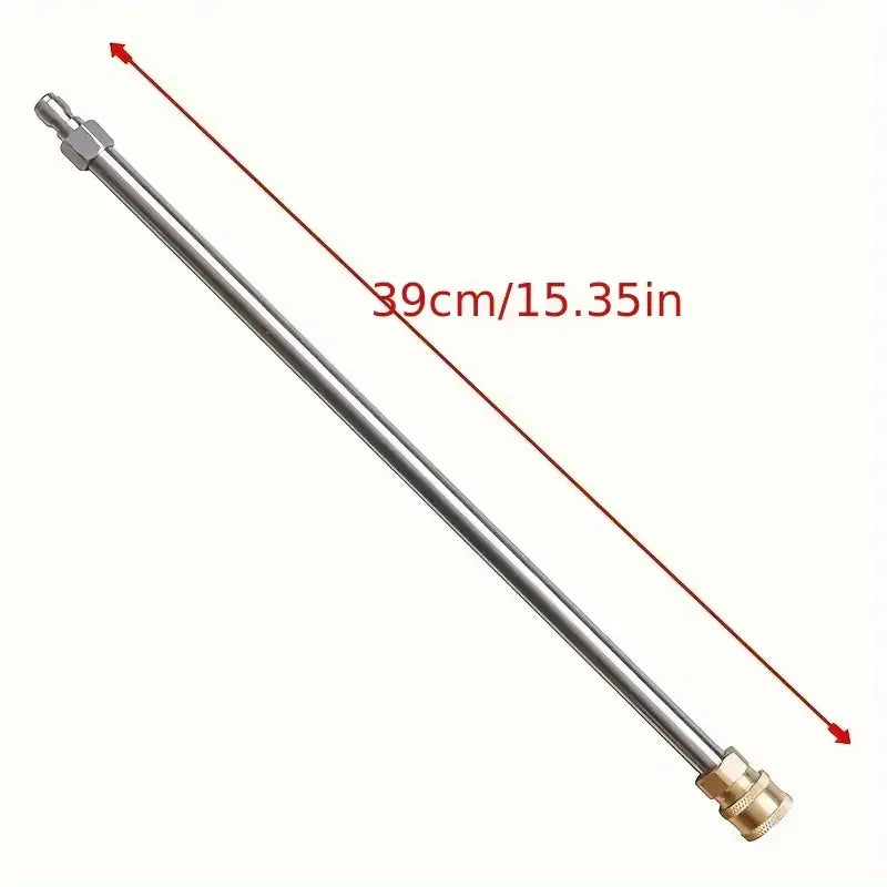 High Pressure Water Gun Extension Rod Quick Plug 17 Inch Stainless Steel Extension Rod 1/4 Male And Female Quick Connection Exte