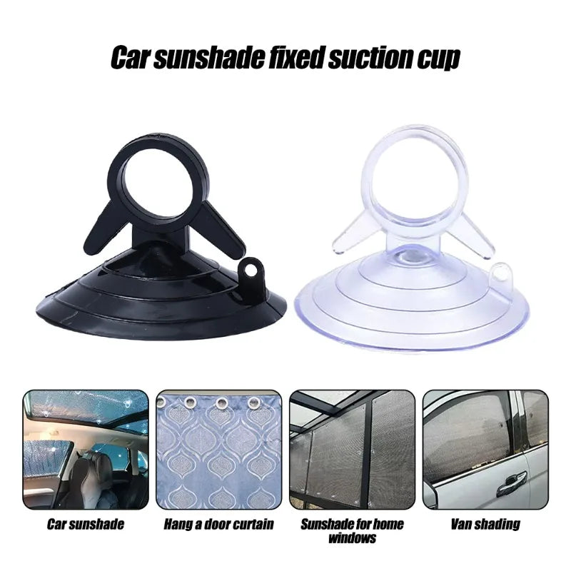 Car Sun Visor Fixing Suction Cup 45mm Black/transparent Rubber Suction Cup Suction Cup Hook Automobile Clip Fastener Accessories