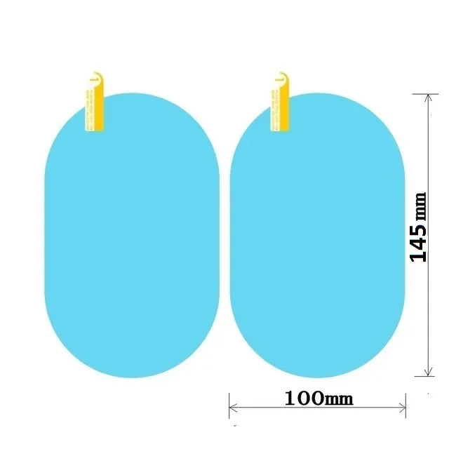 2Pcs Car Rearview Mirror Rainproof Film Side Window Water Repellent Film Reverse Reflector Anti Fog Clear Water Rainproof Film