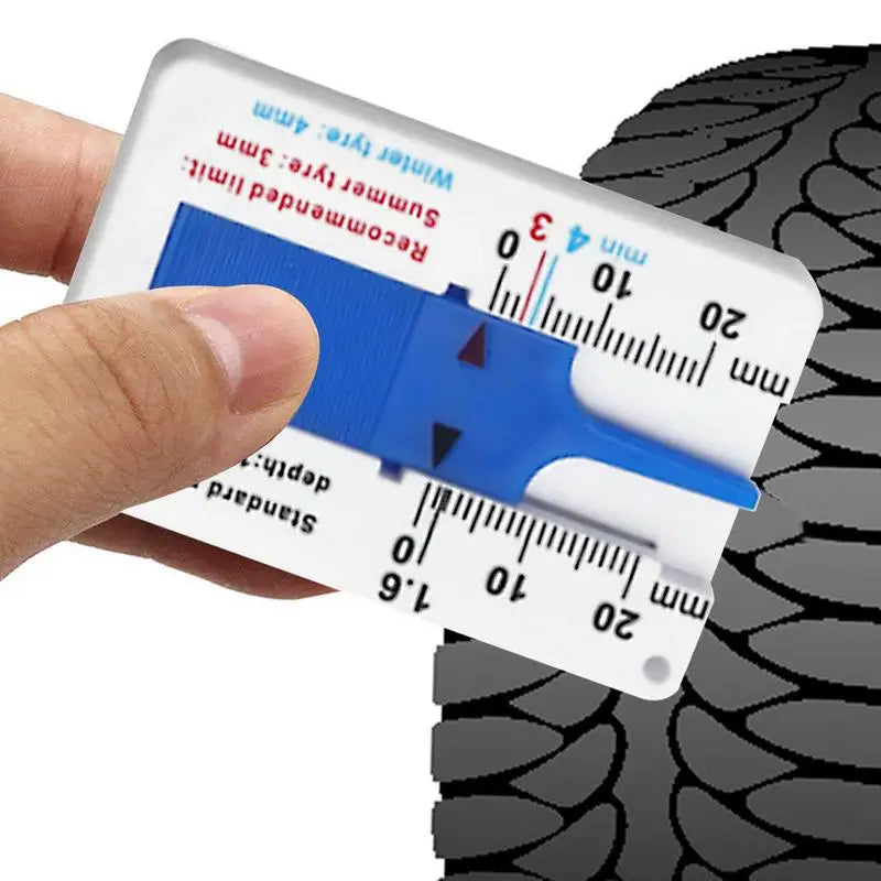 0-20MM Tyre Tread Depth Depthometer Gauge Caliper Plastic Tread Ruler Car Wheel Tire depth gauge Tire Wheel Measure Tool