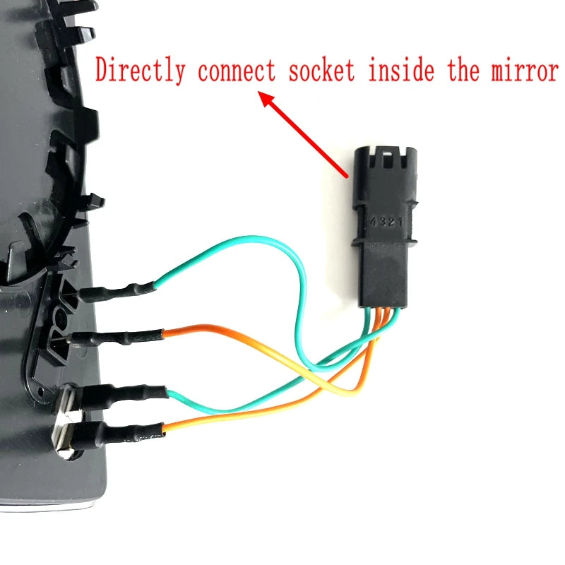 Car wide angle 4 pins heated mirror glass with connector for BMW 5 E60 E61 ( 2003 04 05 06 07 08 09 )  6 E63 E64 (04-10)