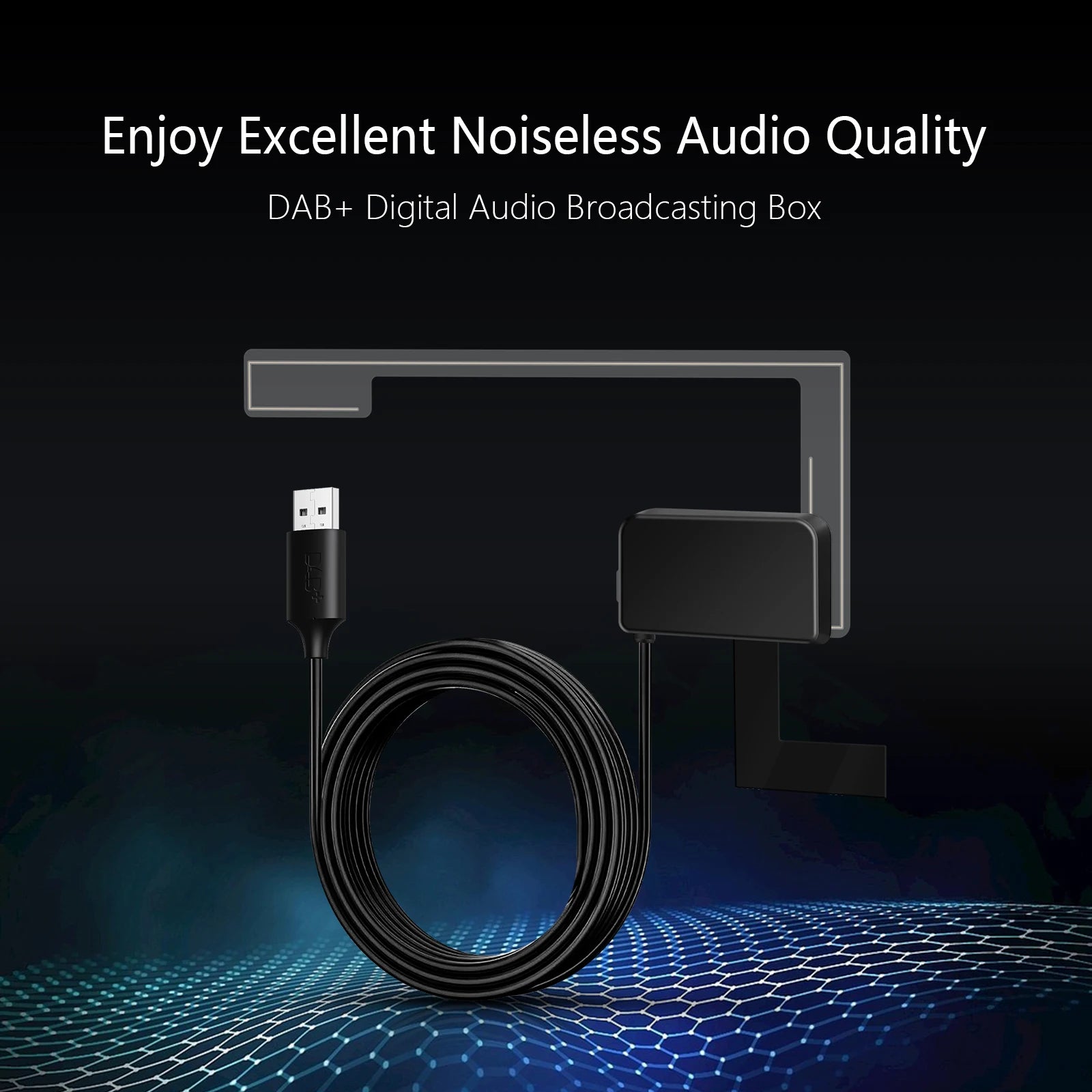Digital DAB DAB+ Radio Adapter Box Receiver for Android Head Unit Car Radio with Android 4.4 and above