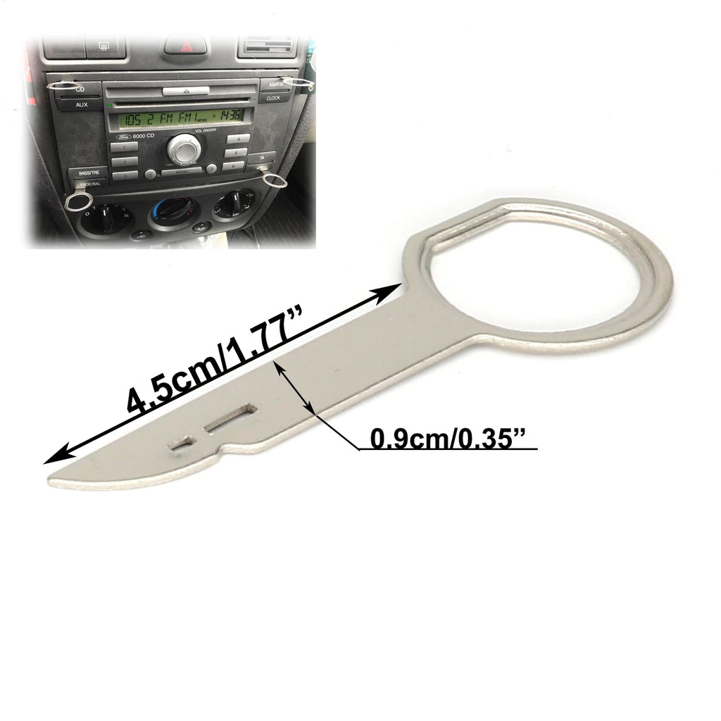 2 Pair Radio CD Stereo Removal Key Release Pin Extractor For Ford Focus Mondeo C-Max Fiesta Transit Car Extraction Install Tools