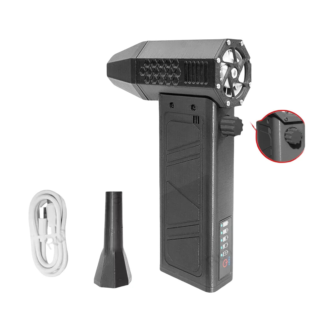Mini vacuum cleaner 140000RPM blower turbo jet fan electric display handheld high-speed dust gun cleaning tool