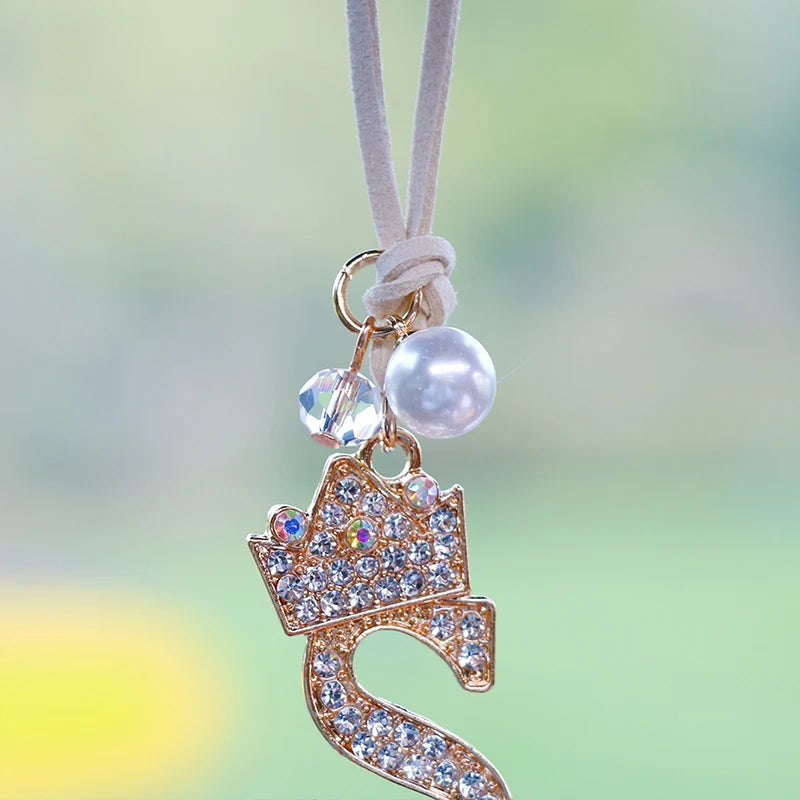 Alloy Letter S Automotive Interior Rearview Mirror Car Hanger Accessories