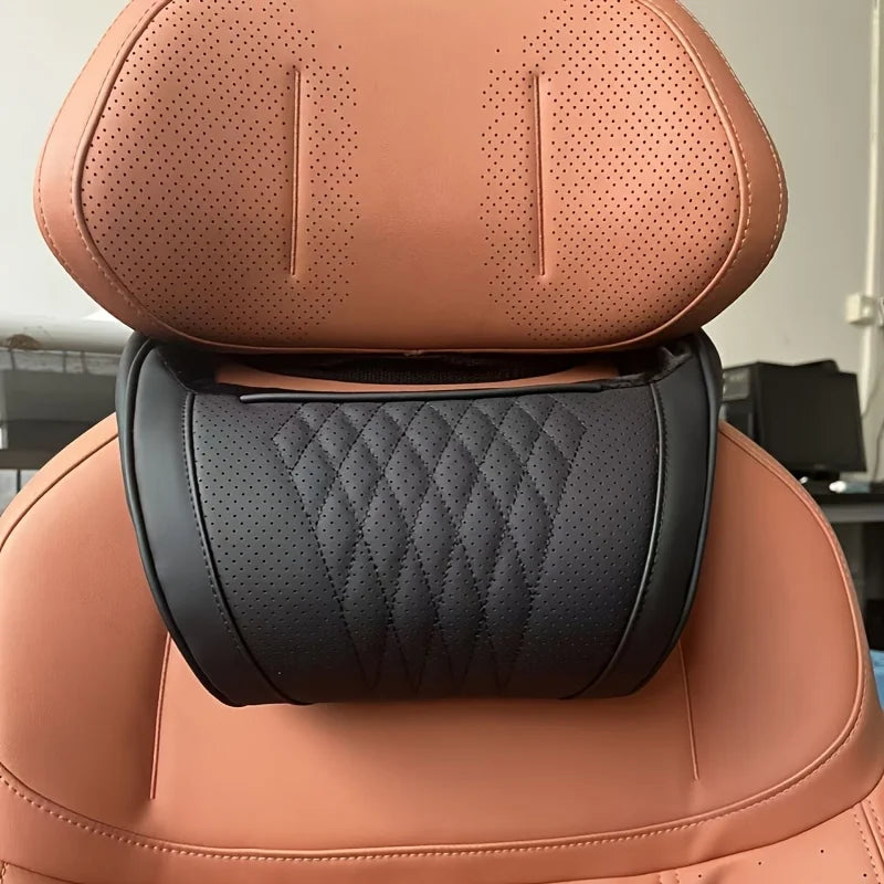 Luxury Nappa Headrest: Ultra-Soft, Breathable Neck Support for Long Drives & Office Comfort. Premium Durable Material.