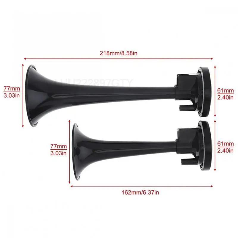 2PCS Universal Train Car Truck Boat Dual Air Horn Trumpet Super Loud