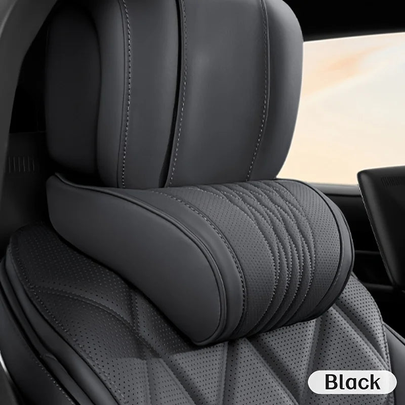 Luxury Nappa Headrest: Ultra-Soft, Breathable Neck Support for Long Drives & Office Comfort. Premium Durable Material.