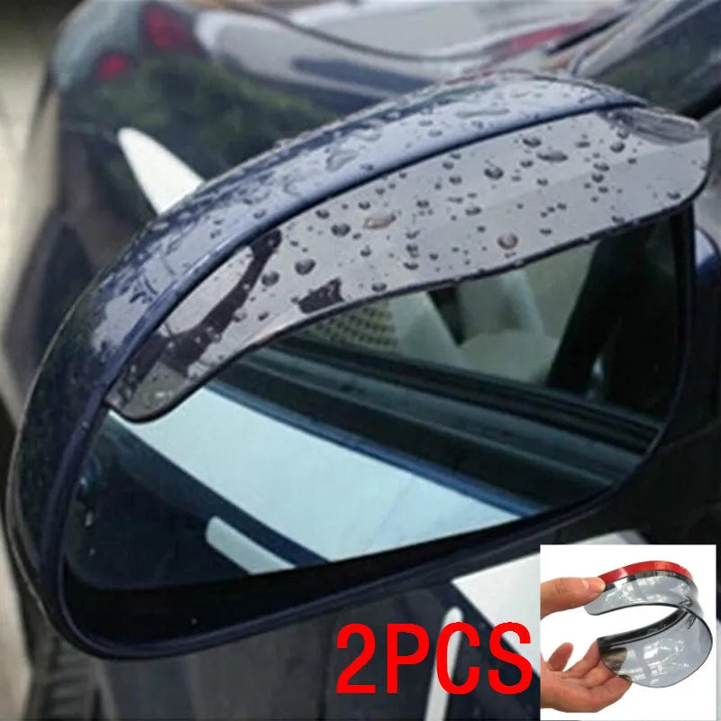 2Pcs Universal Car Rearview Mirror Rain Eyebrow Auto Car Rear View Side Rain Shield Snow Guard Sun Visor Shade Protector Accesso