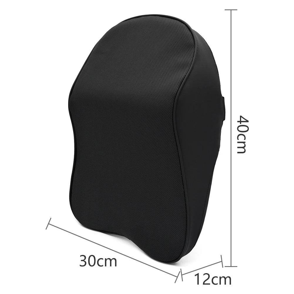 3D Nappa Leather Memory Foam Headrest Car Neck Pillow Support Neck Rest Pillow for Car Pain Relief Travel Neck Support