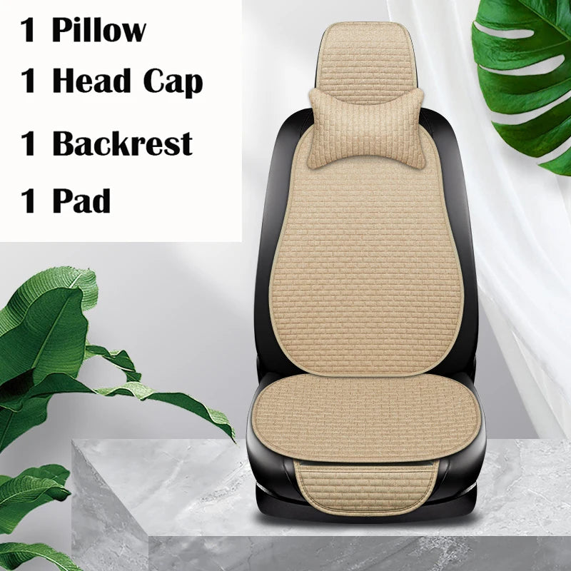 Universal Car Seat Cover Car Front Rear Seat Back Cushion Falx Car Seat Cushion Protector Auto Interior Pad Fit for Most Cars
