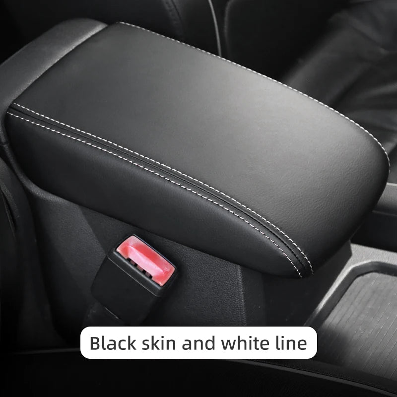 For Volkswagen VW Tiguan 2023 Accessories 2017 2018 2019 2020 2021 2022 MK2 Leather Protective Cover For Central Armrest Box