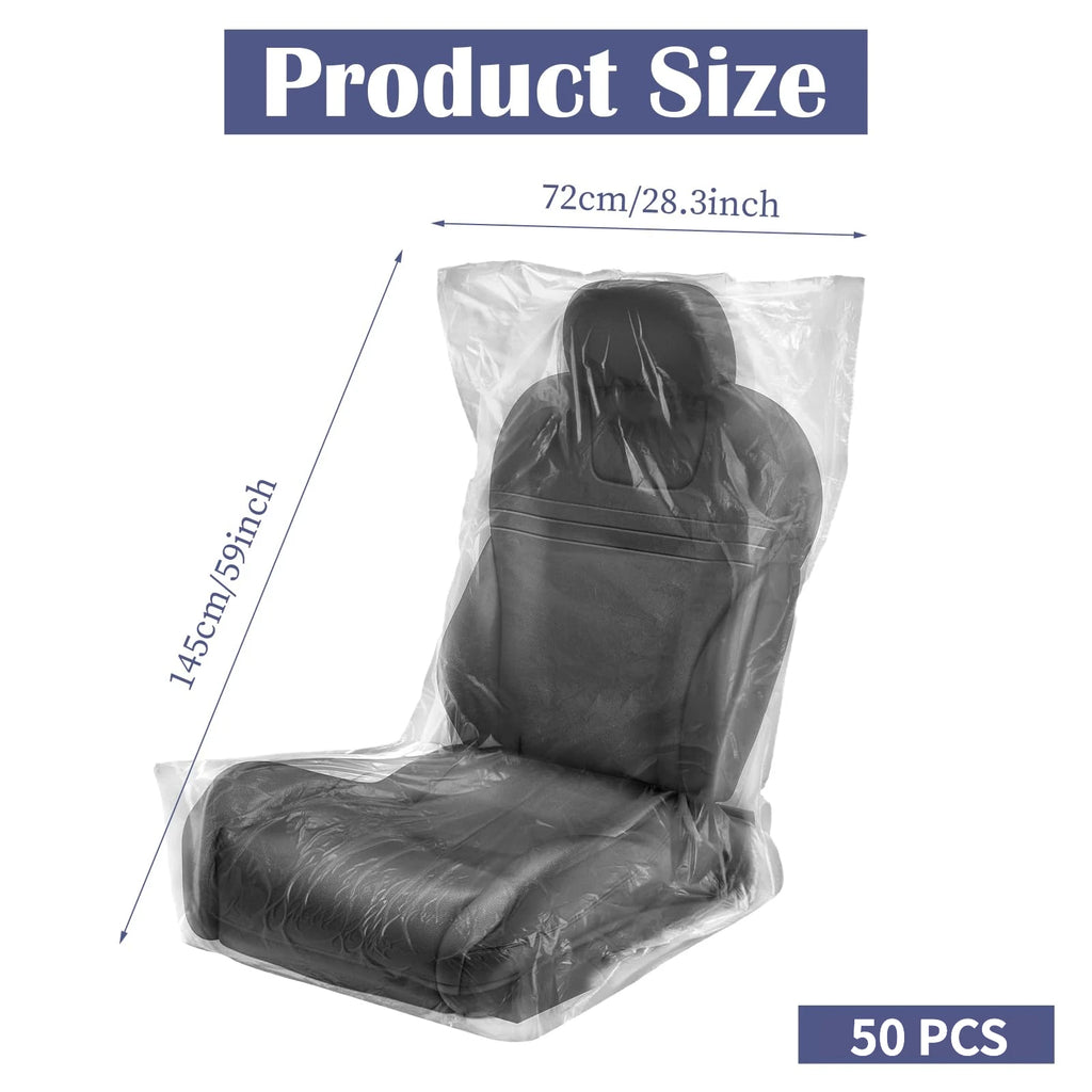 50Pcs Universal Disposable Car Seat Covers - Waterproof Protective Pads for Auto Beauty Shops & Personal Use