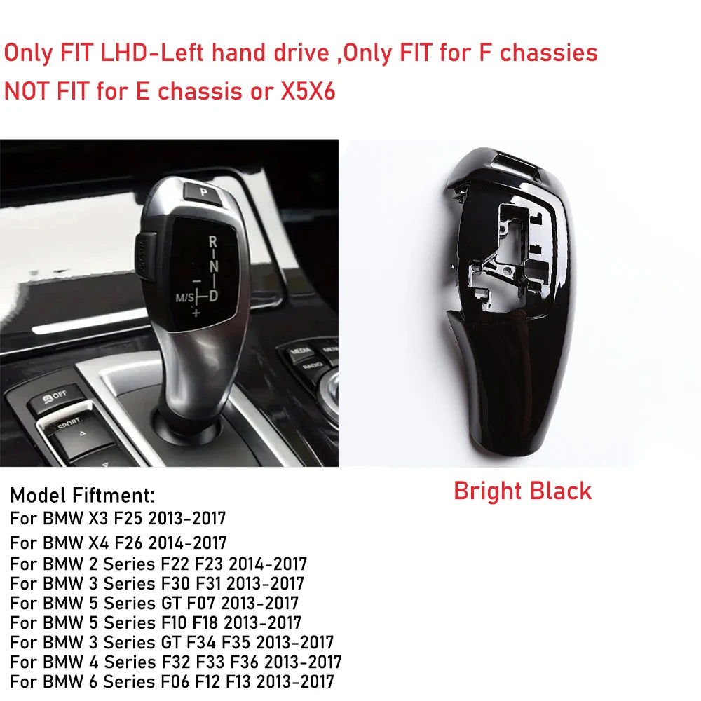 Interior Replacement Gear Shift Knob Cover For BMW F30 F31 F32 F33 F34 F36 F07 F10 F11 F12 F06 Gear Shifter Lever Head Panel