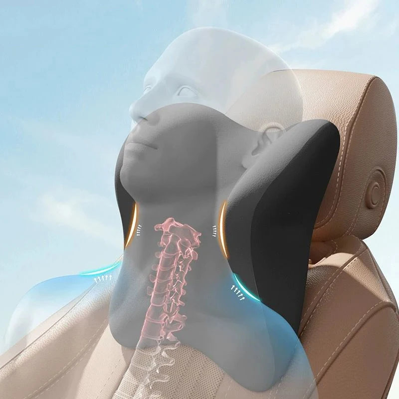 Car Headrest Lumbar Support Lumbar Cushion Memory Foam Cushion Backrest Lumbar Pillow Car Comfortable Neck Pillow Car Accsesorie