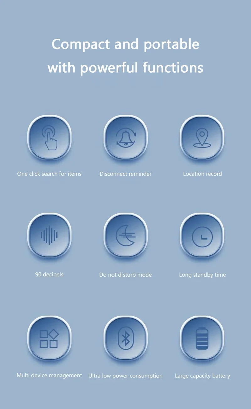 GPS Smart Tracker Elderly Children Anti-Lost Reminder Device Pets Bag Wallet Bluetooth Locator For Apple Android Finder