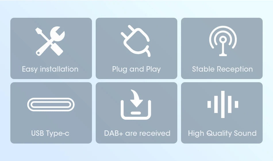 Srnubi DAB/DAB+ Antenna With USB Adapter Universal Android Car Radio GPS Stereo Receiver Europe DAB DAB+ Signal Head Unit Player