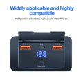 12/24V Car USB Adapter Socket Panel Wall Mount Dual PD3.0 & Dual QC3.0 Fast Charging Outlet Waterproof Car Charger Accessories