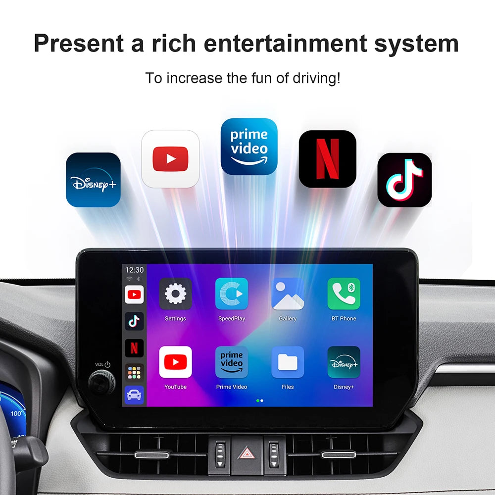 Carplay AI Box  Wireless Android Auto Smart TV Box Android 13 For Youtube Netflix For Toyota Mazda Hyundai GMC Ford MG VW Kia