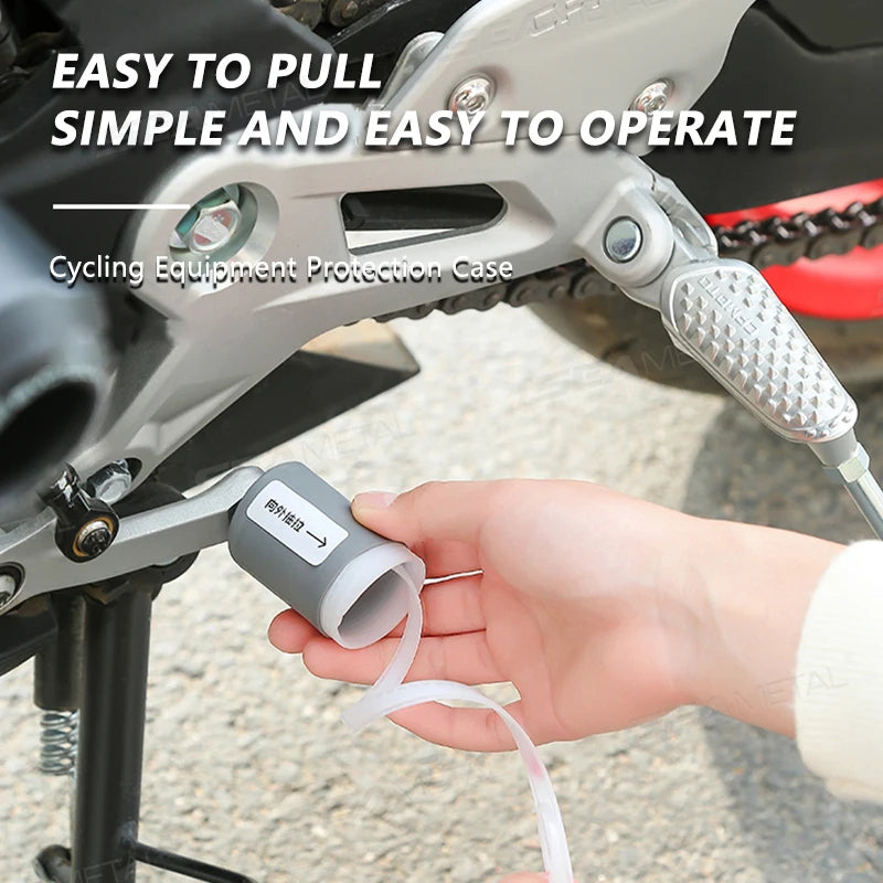 BLALION Motorcycle Shift Gear Lever Cover Anti Theft Shoes Silicone Self Shrinking Motorcycle Riding Equipment Protective Cover