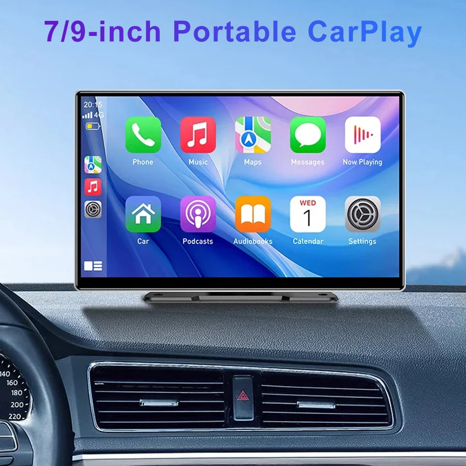 7" / 9" Inch Portable Wireless Carplay Android Auto Screen HD Car Radio Multimedia MP5 Video Player Rear Reversing Camera DVR